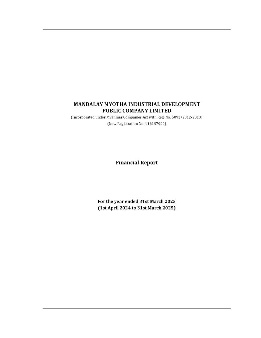 MMID Financial Statement for FY 2024-2025