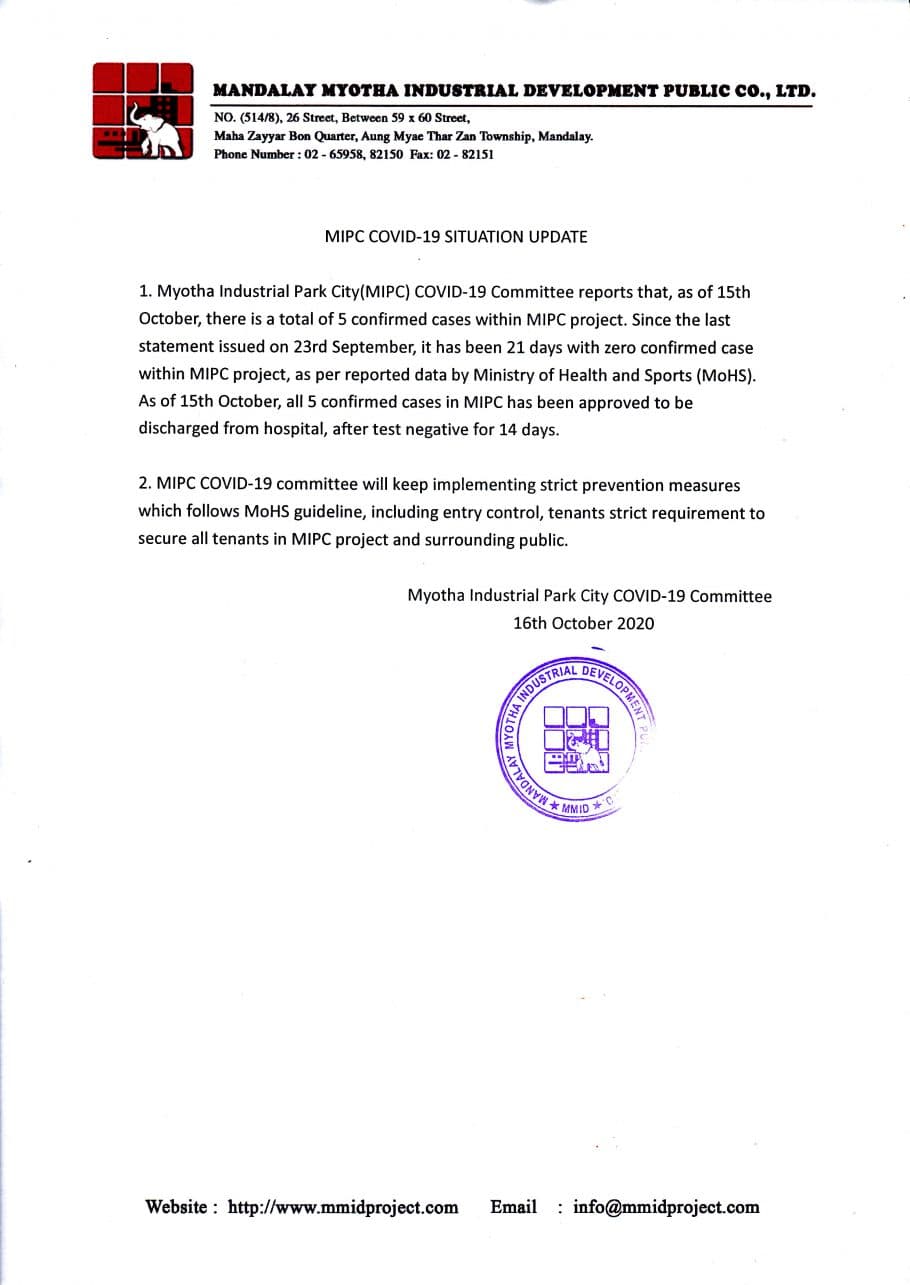 COVID-19 UPDATE